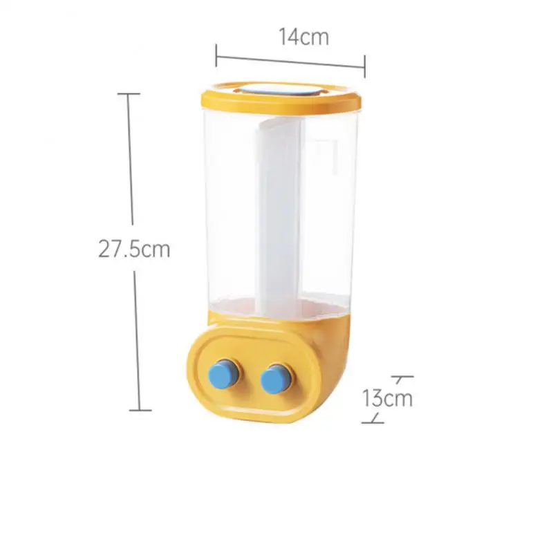 Kitchen Containers 4 Grids Cereal Dispenser Wall-Mounted Sealed Cereal Storage Containers Grain Box Food Can 2