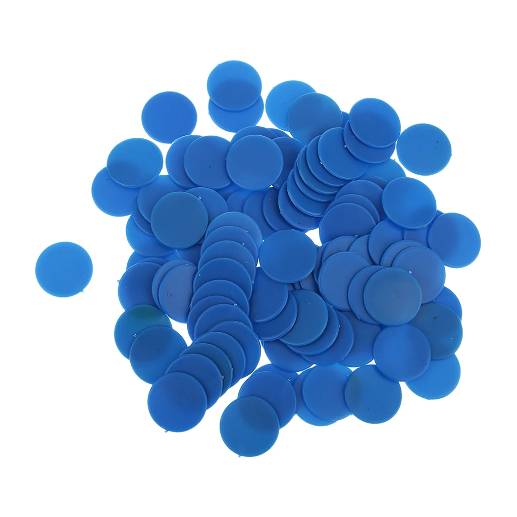 100/200pcs Round Plastic Counters Game Chip Currency Board Game Numeracy Teaching Toy for Board Accessories