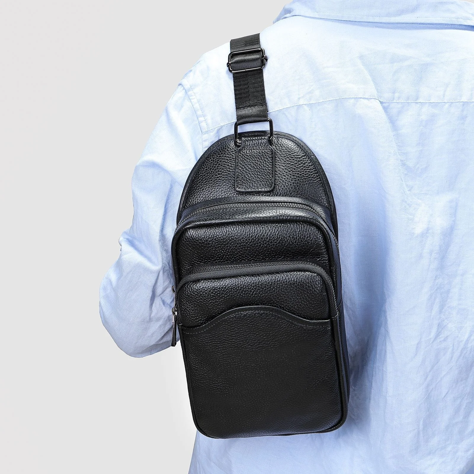 

Men's Hangbag Casual Men's Bag Sports Crossbody Bag Genuine Leather Chest Bag Men's Bag Single Shoulder Crossbody Bag For Man