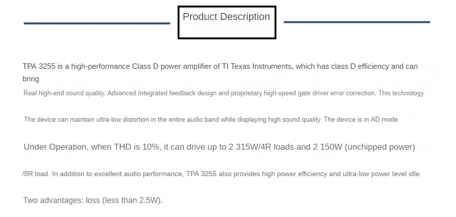 Home, Bluetooth 5.0, TPA3255, 300W + 300W