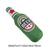 Beer Bottle Squeaky Dog Toy Wine Bottle Plush Dog Toy Teeth Cleaning Squeaky Dog Chew Toy Soft Beer Bottle Shape Toy for Puppies 6