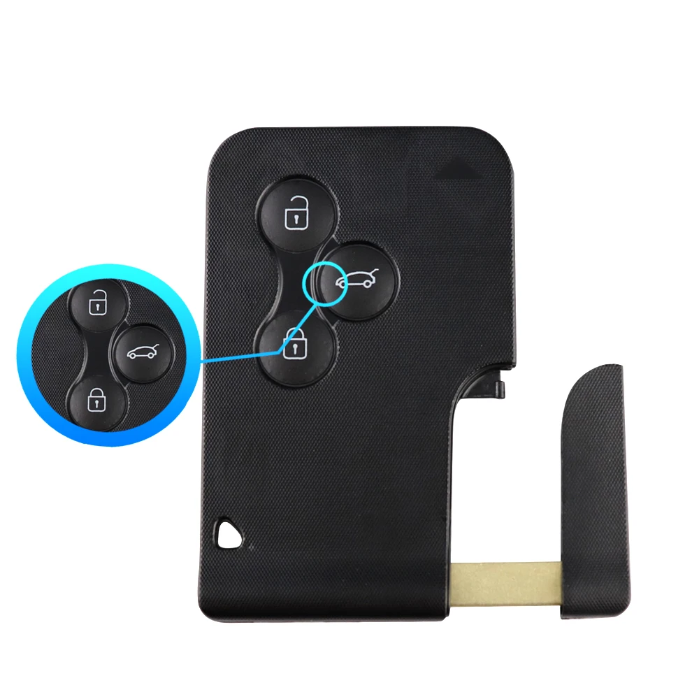Pilot zdalnego sterowania do kluczyka samochodowego z kartą inteligentną 433Mhz ID46 PCF7947 Chip do Renault Clio Logan Megane 2 3 Scenic przyciski obudowa