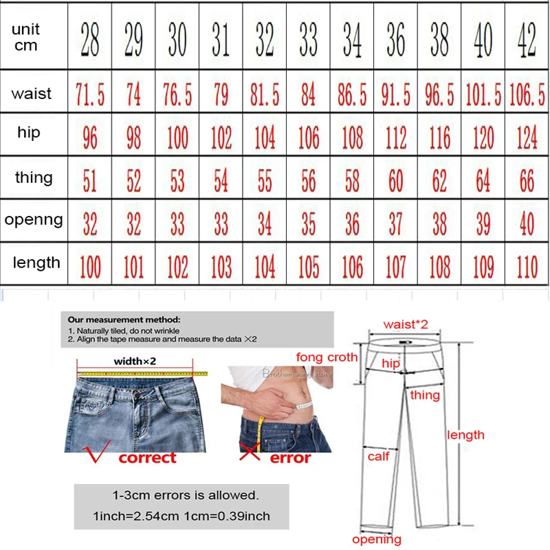 High Quality Men Casual Jeans Denim Hole Ruined Hip Hop Biker Straight Pants Male Casual Pants Plus Size 6