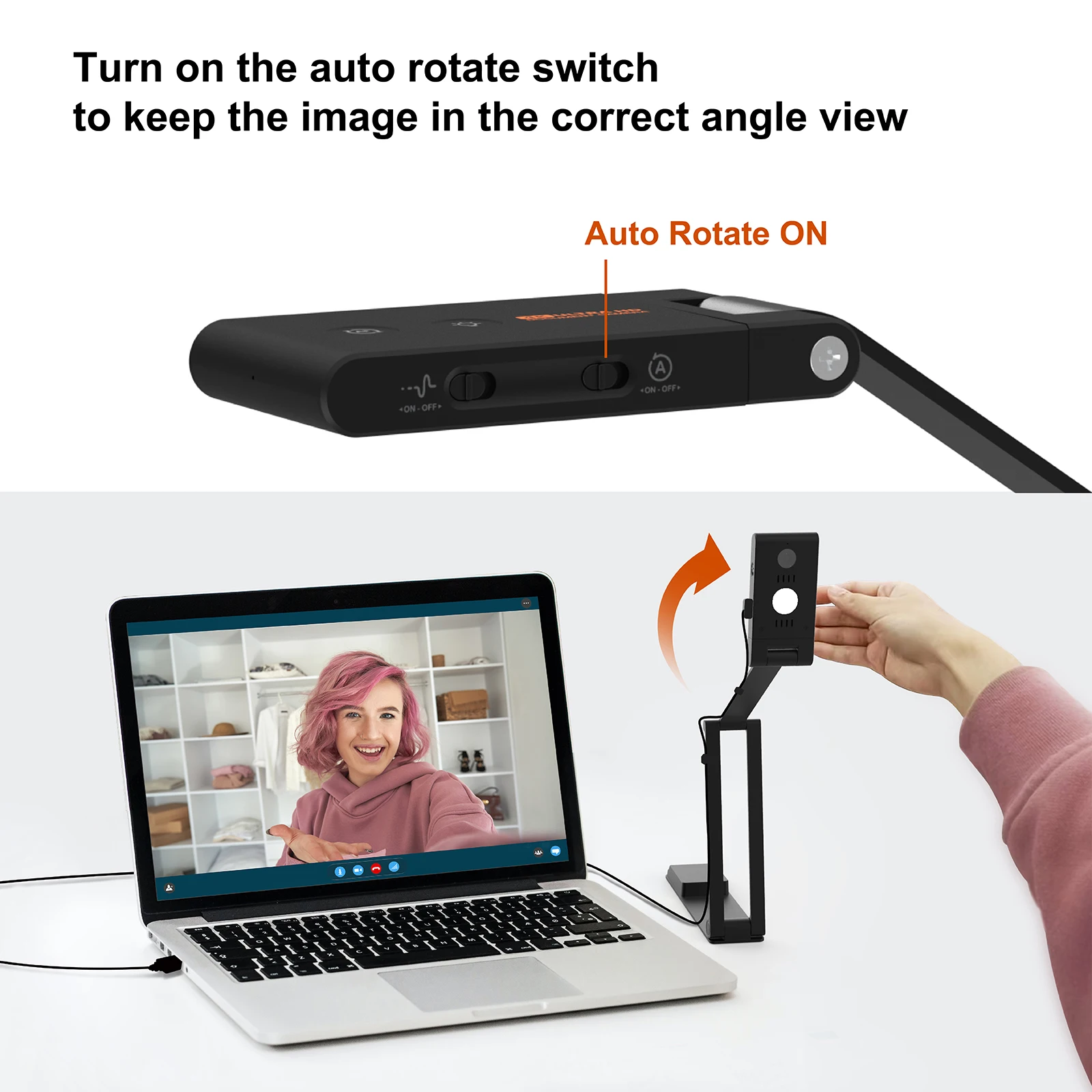VIISAN VS13AM 13MP Book & Document Scanner, 4K@30FPS USB Camera with AI Noise Reduction, Auto-Rotate G-Sensor, AF-C/AF-S Lens, 2