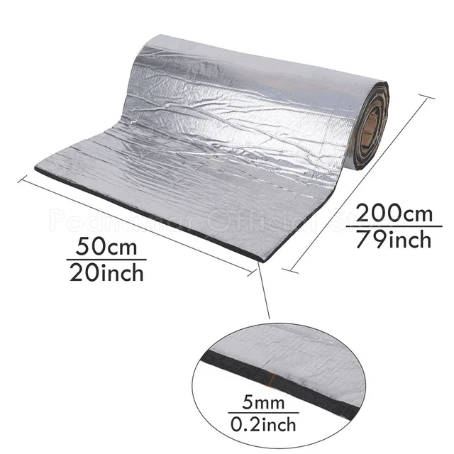 UNFAIRZQ 20mm Car Hood Engine Firewall Heat Mat Deadener Sound