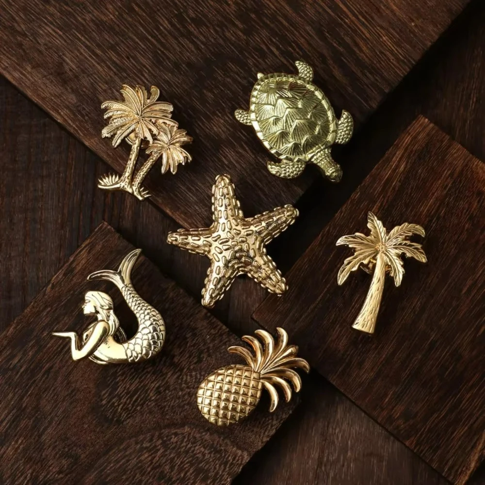 Furniture Handles furniture handles kitchen door handles Cabinet Knob Handle for Furniture and Drawers Cupboard Door Handles Pulls Drawer Knob Gold Dresser Plant Animal Handle
