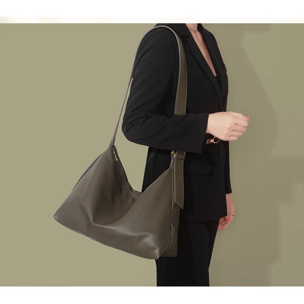 Tragetasche mit großem Fassungsvermögen im Lazy-Style, lässiges und modisches Nischendesign, Umhängetasche für den Weg zur Arbeit, Umhängetasche_voghion.com