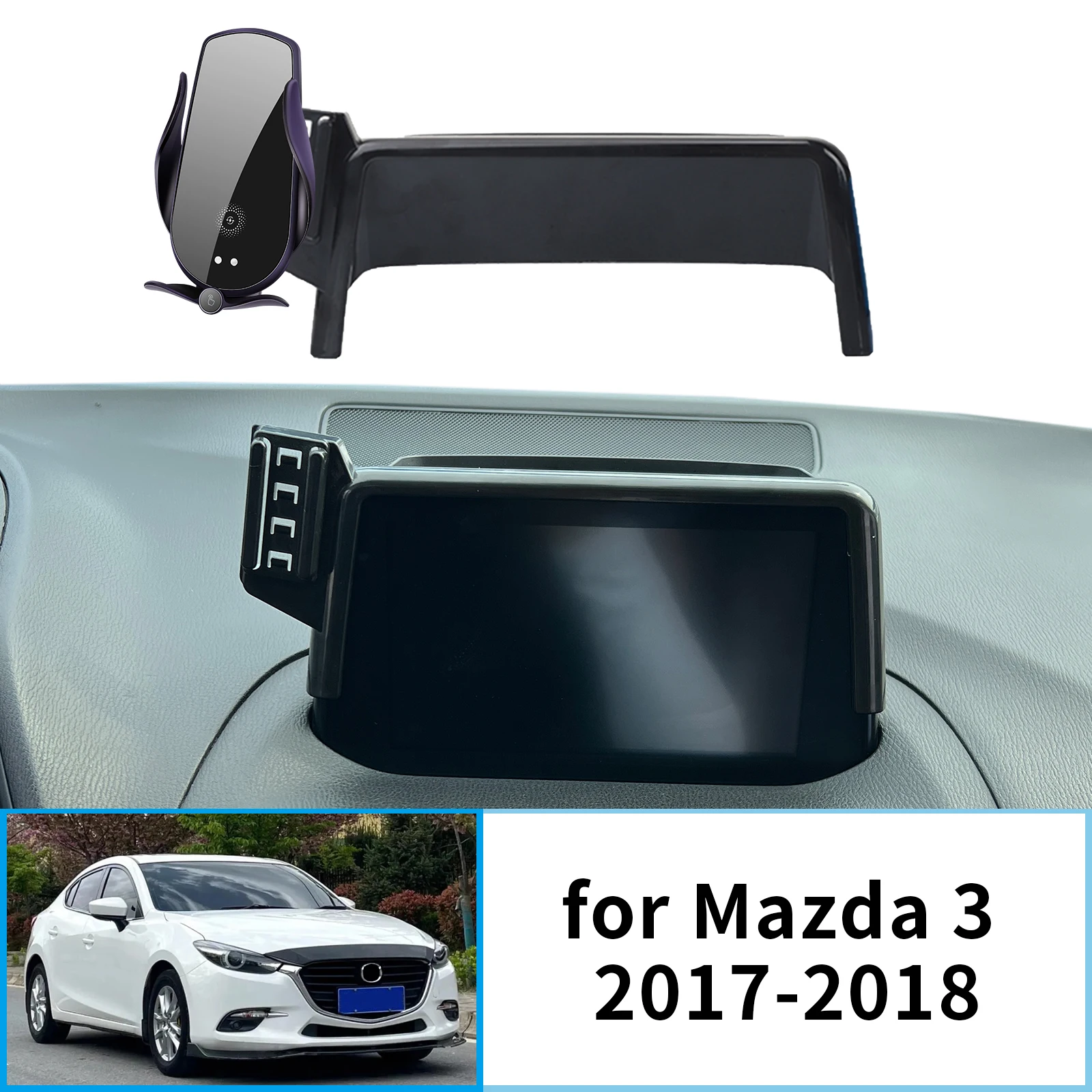 Car Mobile Phone Holder GPS Bracket Navigation Stand For Mazda 3 Mazda3 BM BN