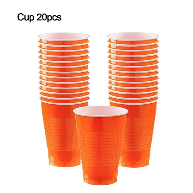 Pink Plastic Cups, 16oz, 50ct