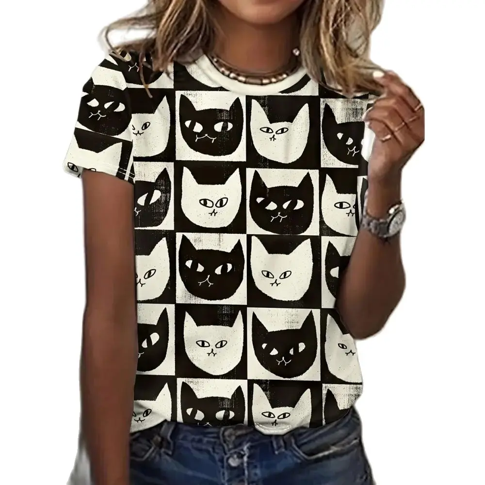 

Women's T-Shirts Cartoon Characters 3d Print Rose T-Shirt Harajuku Casual Short Sleeve Top Tee O Neck Oversized Female Clothing