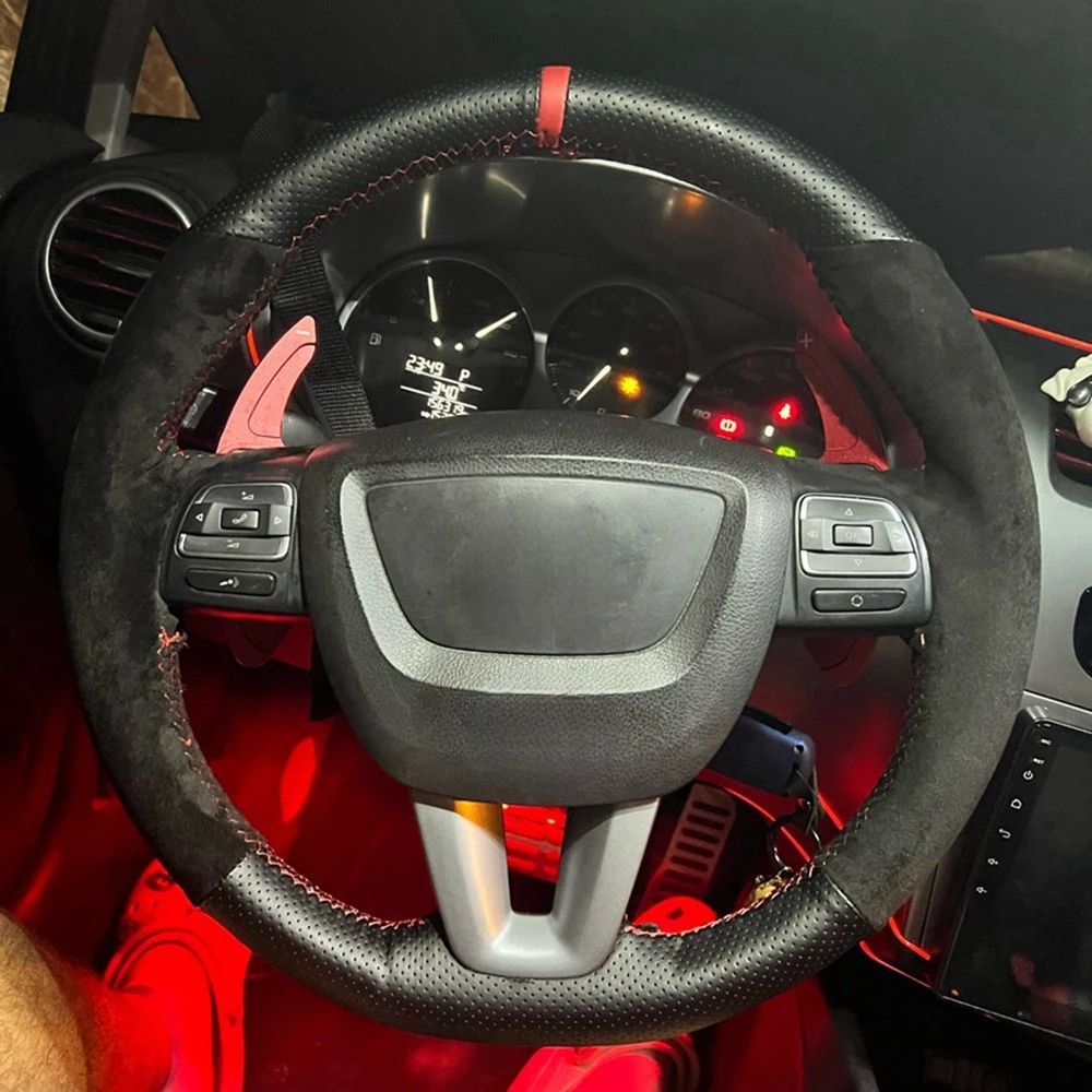 

Оригинальная оплетка на руль, замшевая кожа, фотопленка для Seat Alhambra Toledo Leon Altea Leon Cupra