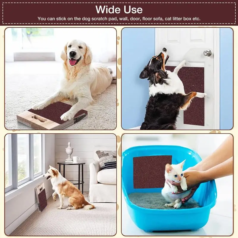 Dog Scratch Board Replacement Sandpaper for Cat Litter Box Cat Nail File Self Adhesive Sandpaper 3PCS 60 80 120grit 20 X 10 Inch