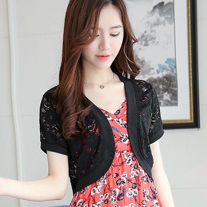 Women Bolero Summer Short Sleeve Shrug Bolero Lace Bridal Cape Jacket Elegant Wraps Beach Shawl Bridal wedding shawl