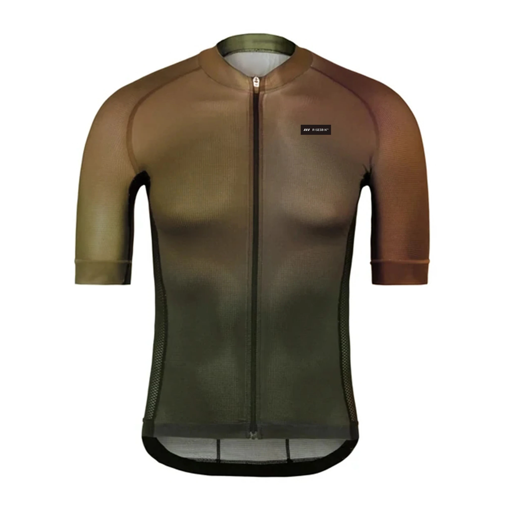 RISESBIK Men Cycling Jersey Zipper Pocket Short Sleeve Bicycle Jeresy Cycling Clothing Silicone Non-slip Ropa Maillot Ciclismo 6