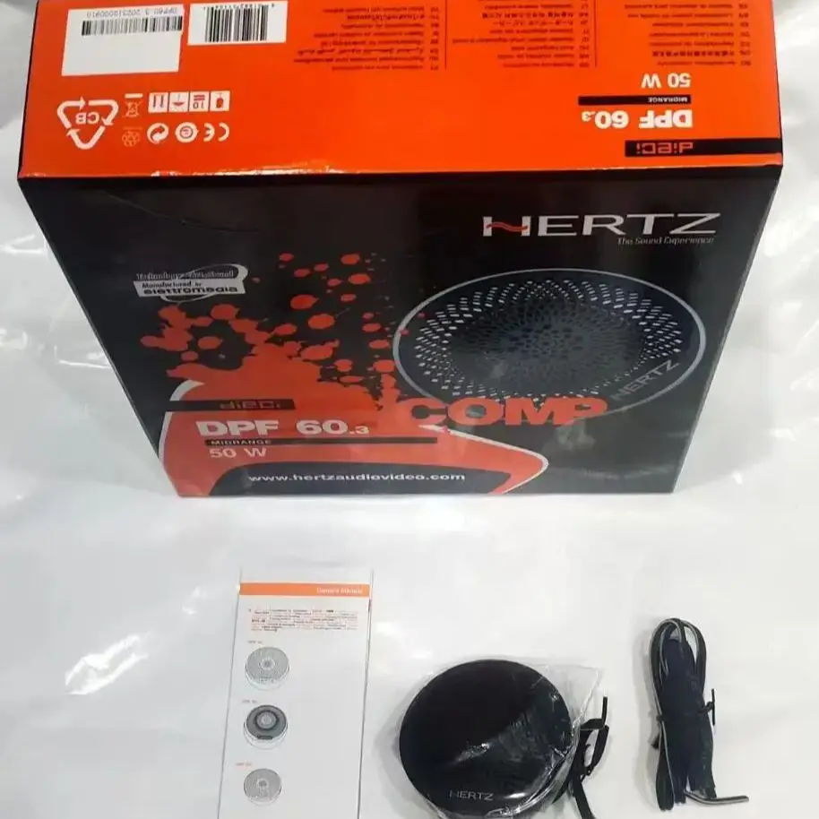1PC HERTZ DPF 60.3 5MIDRANDE 50W Car Speaker DWR SURROUND COMP-COAX SY Manufactured by elettomedia Made In ltaly
