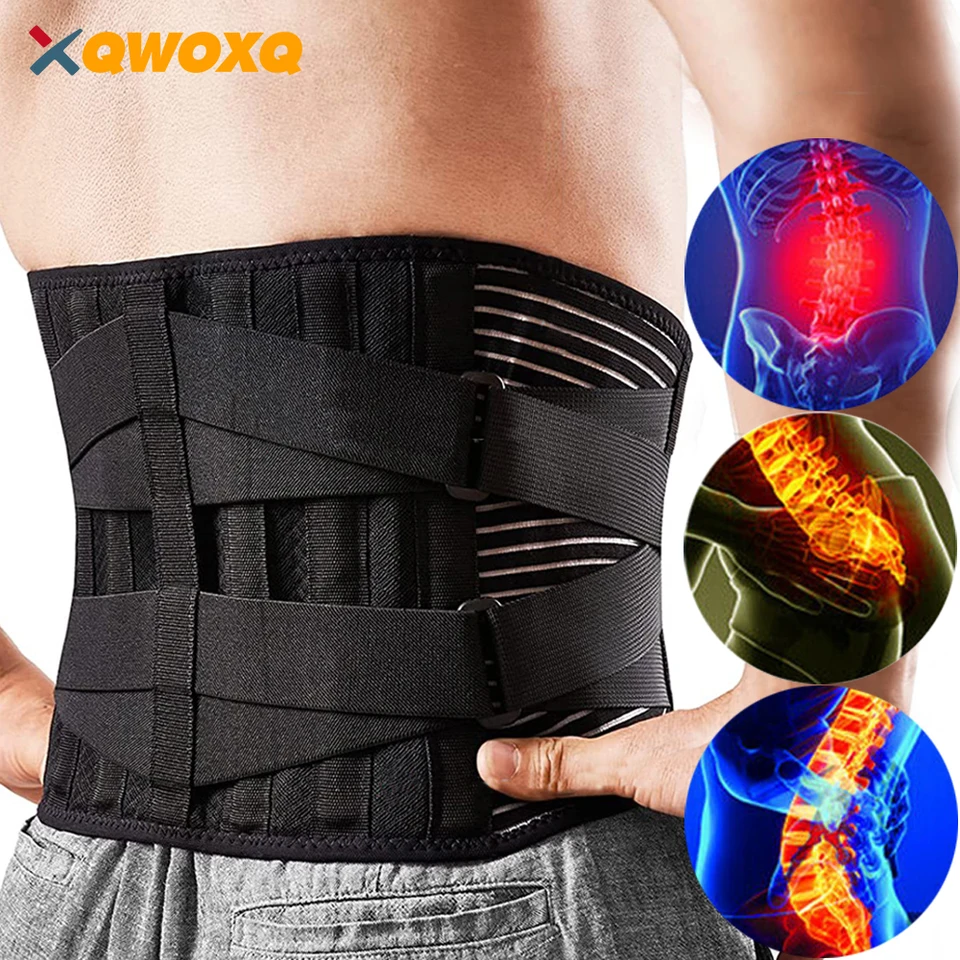 Corset ortopédico ajustável Back Support Belt Men Back Brace Belt