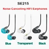 Fast shipping! SE215 Hi-fi stereo Noise Canceling 3.5MM SE 215 In ear Earphones With Separate Cable headset with Box VS SE535 1