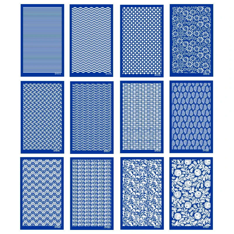 KIT 6 STENCIL PER SERIGRAFIA - Con 2 Raschietti Per Argilla Polimerica, Ideale Per Fai Da Te E Gioielli - Foto 1