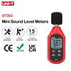 UNI-T UT353 Noise Measuring Instrument db Meter 30~130dB Mini Audio Sound Level Meter Decibel Monitor 1