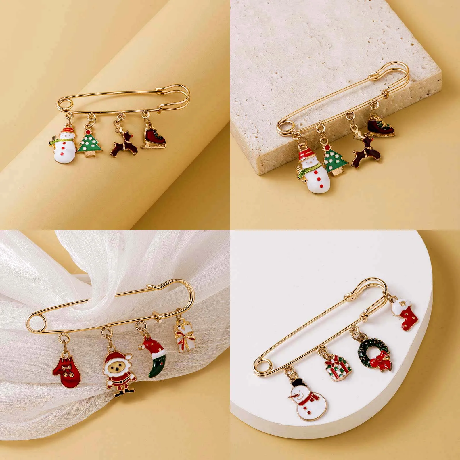 10pcs 50mm 안전 핀 반지와 금속 브로치 핀 킬트 패스너 의류 코트 담요 니트 DIY 쥬얼리 액세서리
