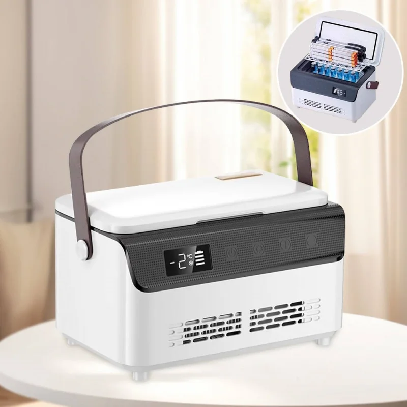 13600mAH*2 Insulin Cooler Mini Medicine Portable Refrigerator Smart Temperature Control LCD Display Medical Fridge for Travel 1