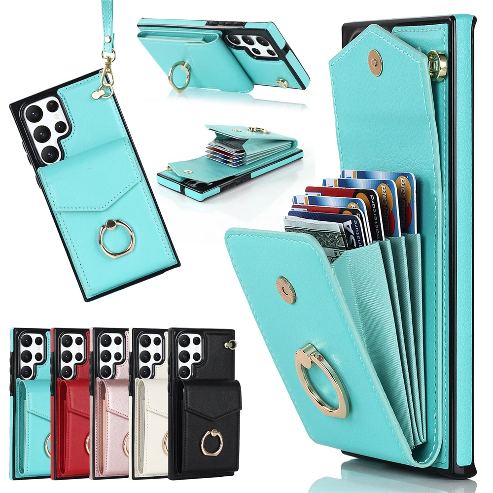 Elegant Leather Wallet Case - Premium Luxury Design Cover