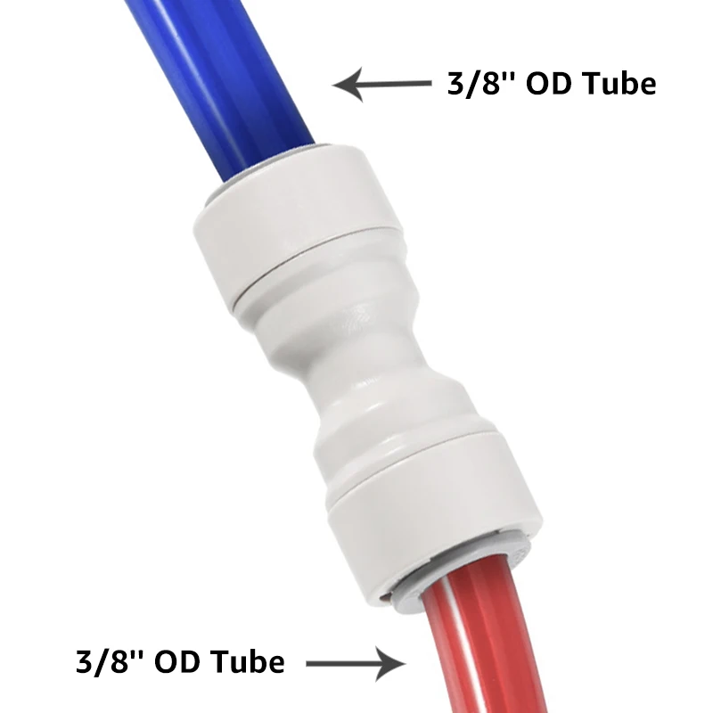 ELECQUEEN Push In Fitting 9.5mm(3/8') to 9.5mm(3/8') Straight Push Fit Connectors Homebrew Beer Hose Quick Joint Tube Adapter homebrew push fit connectors