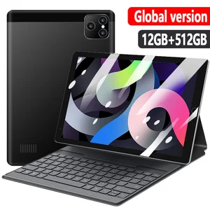 Tablette Pc Android 10 de 8 pouces P80, 12 go 512 go, Deca Core, Google Play, 800x1280, double SIM, réseau 5G, nouveauté