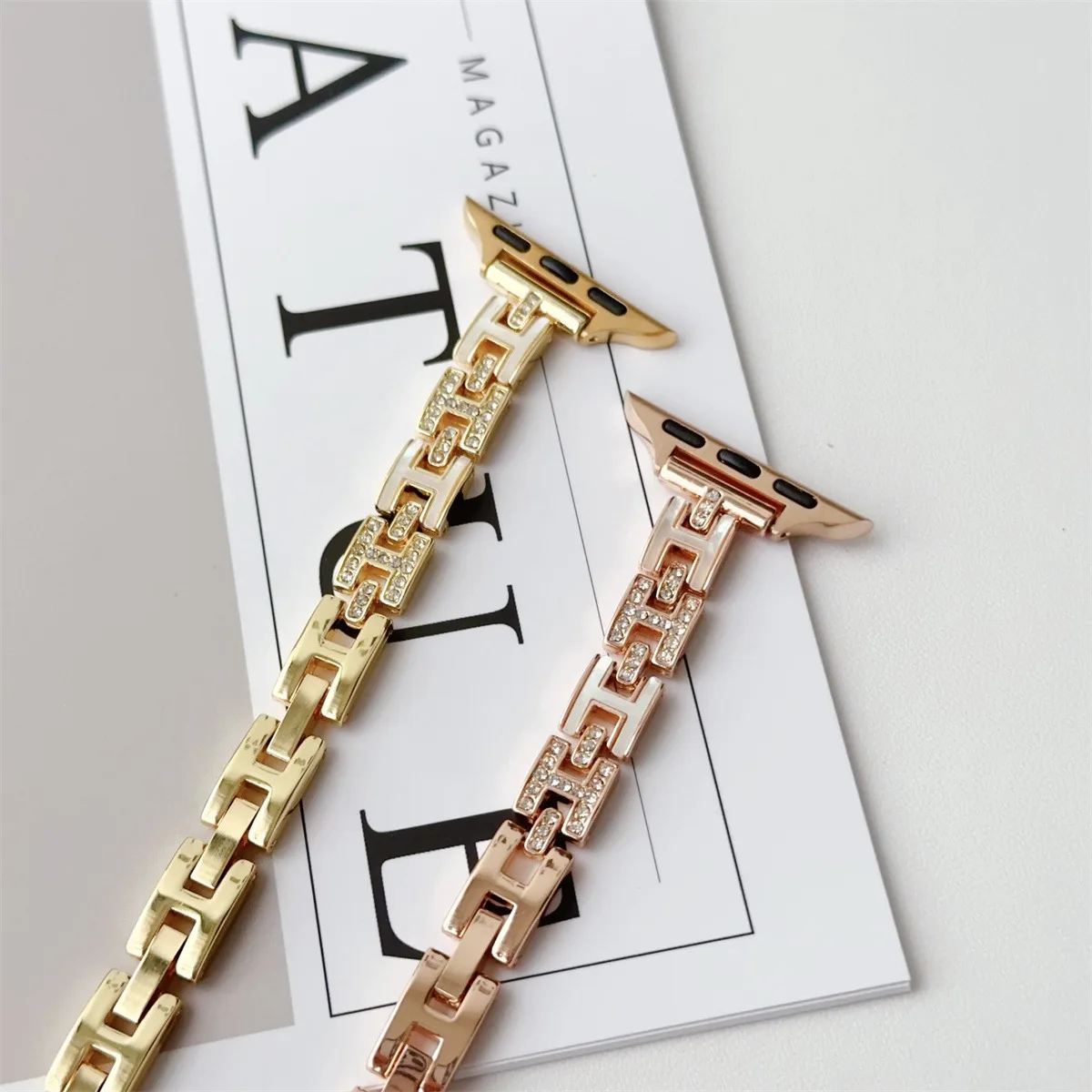 Watch Band For iWatch 42/44/45/46/49mm 38/40/41mm Metal Fashion Watch Strap For Watch Series Ultra2 Series 10/9/8/7/6/5/4/3/2/1_voghion.com