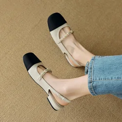 2024 summer women’s outer sandals Korean style Ladies casual mules low heels Stylish work shoes free shipping 41-43 yards