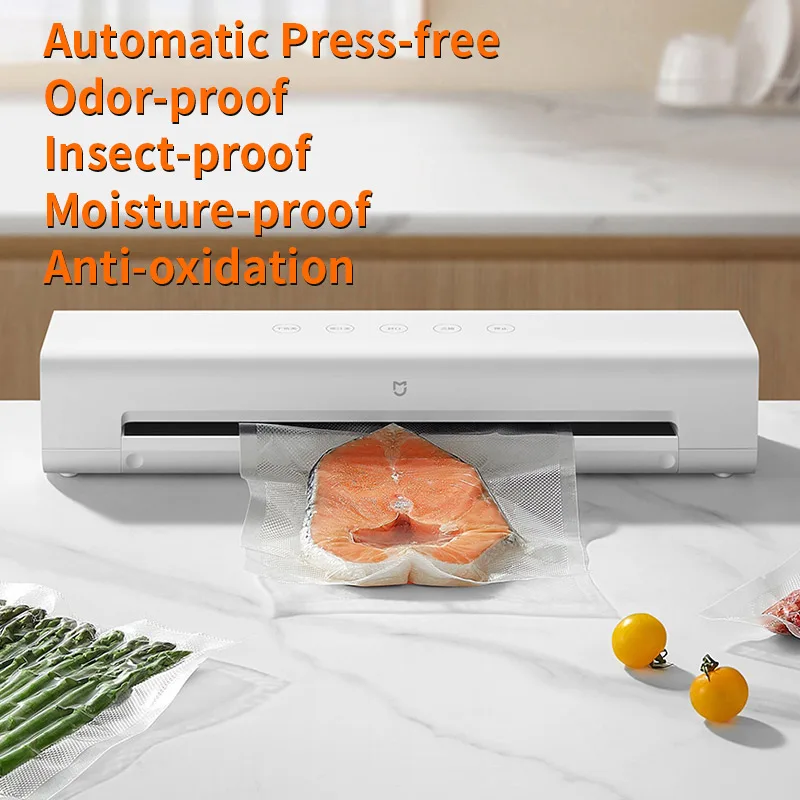 Xiaomi Automatic Vacuum Sealer With 10pcs Bag Insect-proof Moisture-proof Large Suction Intelligent Sense Food Pack Machine 3