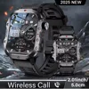 Outdoor Sports Smart Watch 2.01 inch HD Screen LED Flashlight Bluetooth Talking Smart Watch for Men Women Holiday Gifts 2025 New