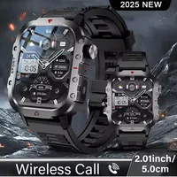 Outdoor Sports Smart Watch 2.01 inch HD Screen LED Flashlight Bluetooth Talking Smart Watch for Men Women Holiday Gifts 2025 New