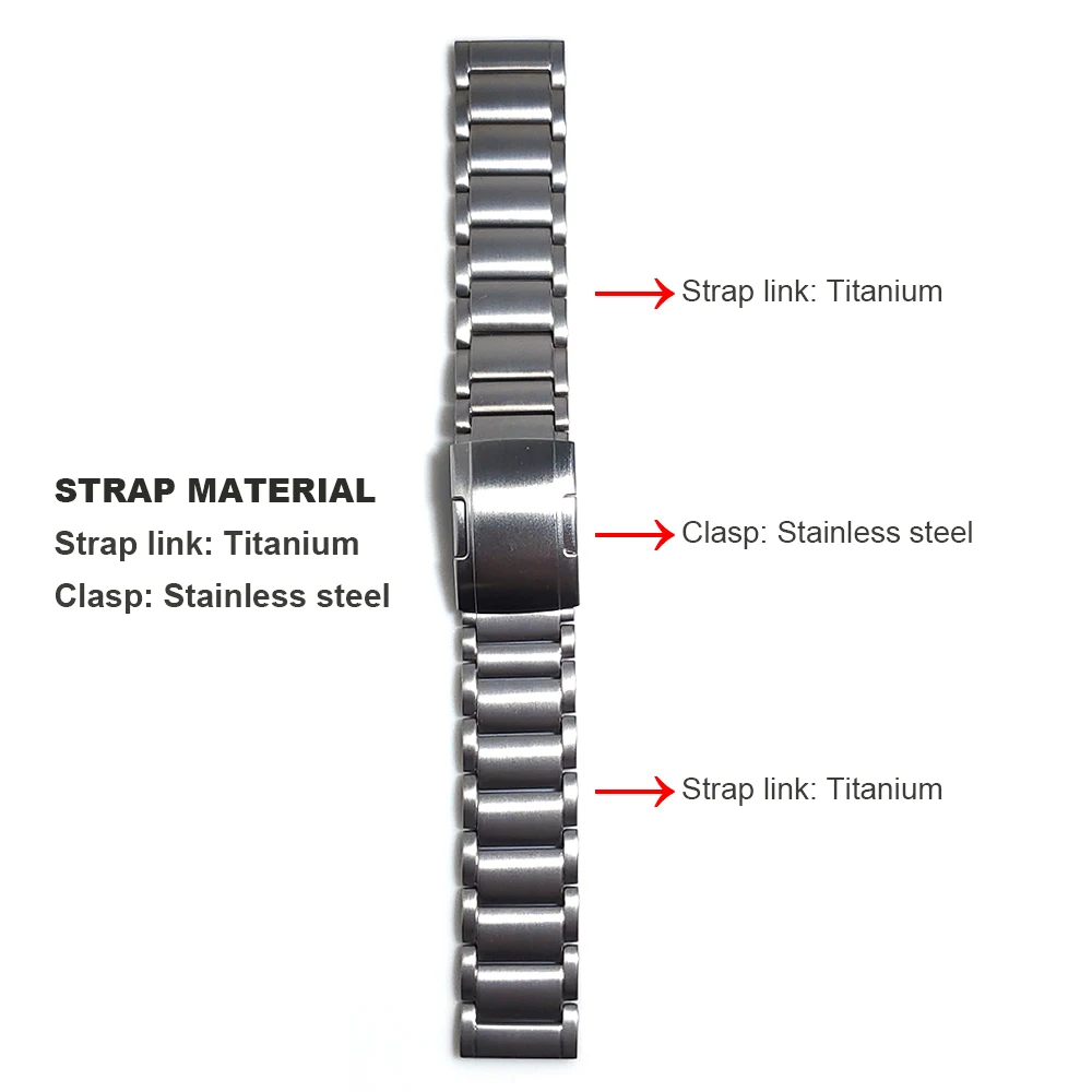 22mm Titanium + Metal Steel Clasp Strap For Huami Amazfit GTR 2 2e/GTR 47MM/Stratos 3 Watch Band Wristband Bracelet Watchband