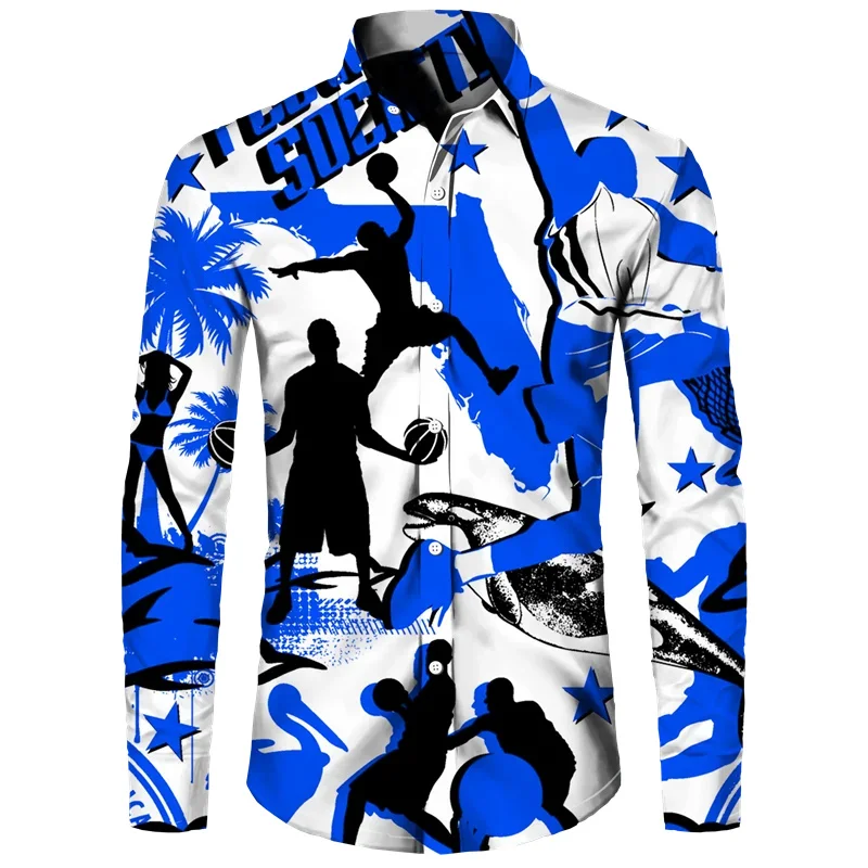 thumbnail image 1 of Camisas de moda para hombre guapo, camisetas casuales con estampado 3D, botones, solapa, manga corta y larga, estilo hip hop, para hombre y mujer, estilo urbano, cárdigan, 1 of 5