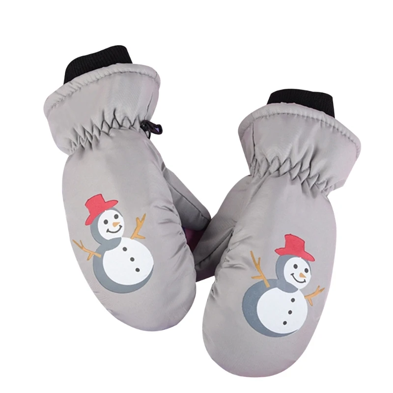 Children Windproof Gloves Stylish Toddler Ski Gloves Cartoon Kids Warm Thick Mittens Present for Boys Girls Gift