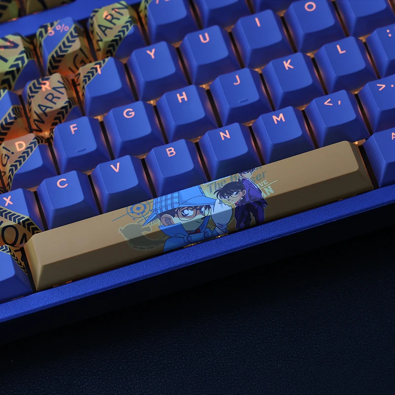Chaves Pbt Tintura Subbed Keycaps Dimensional dos Desenhos Animados Anime Gaming Key Caps Cherry Perfil Backlit Keycap para Detetive Conan 108 - Imagem 3