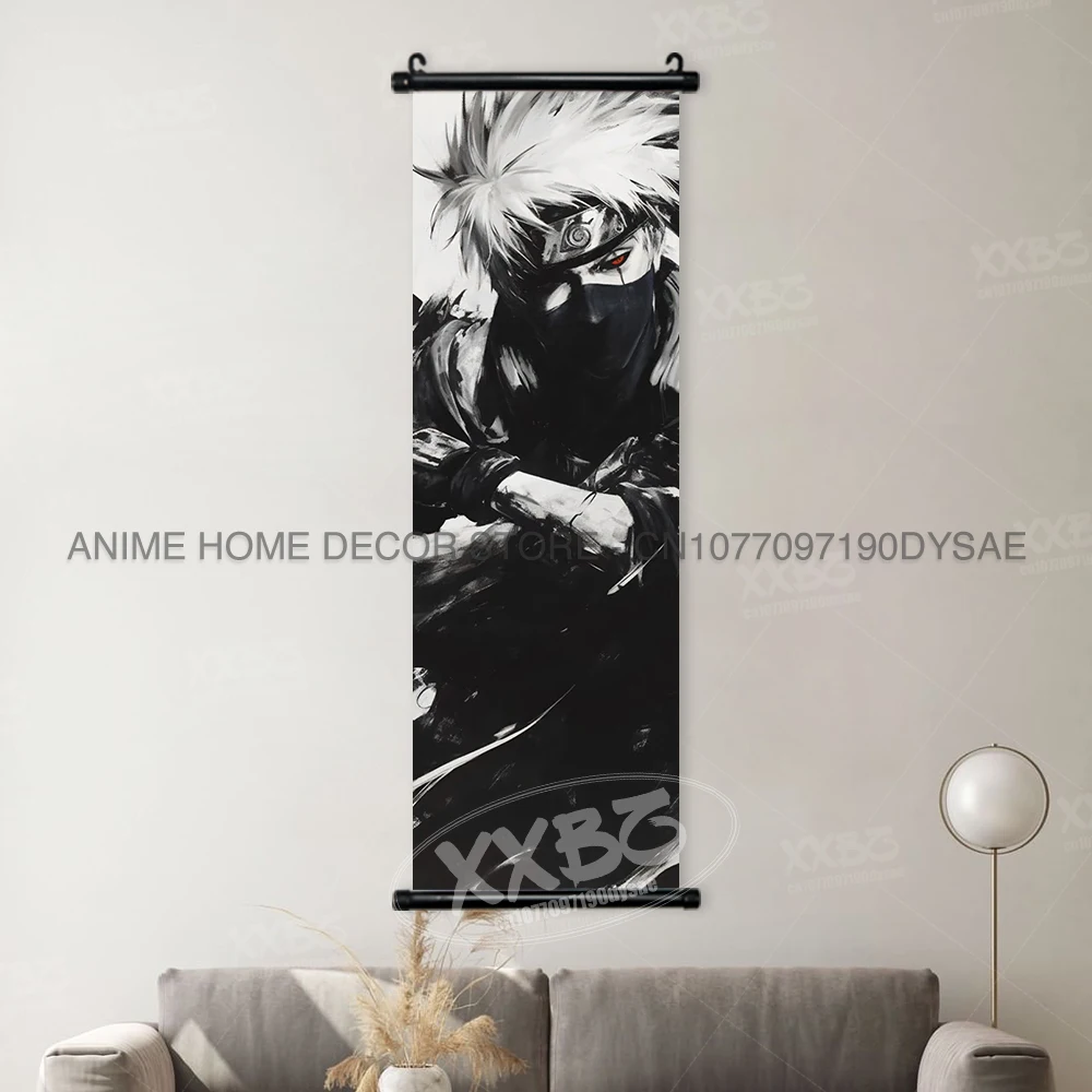 Naruto Anime Character Wall Art Scroll – Sakura, Ino, and Hinata Home Decor Mural