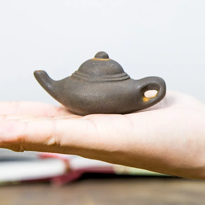 중국 스타일 레진 미니 티포트 데스크탑 장식품 가정 거실 장식 공예품 고급 니치