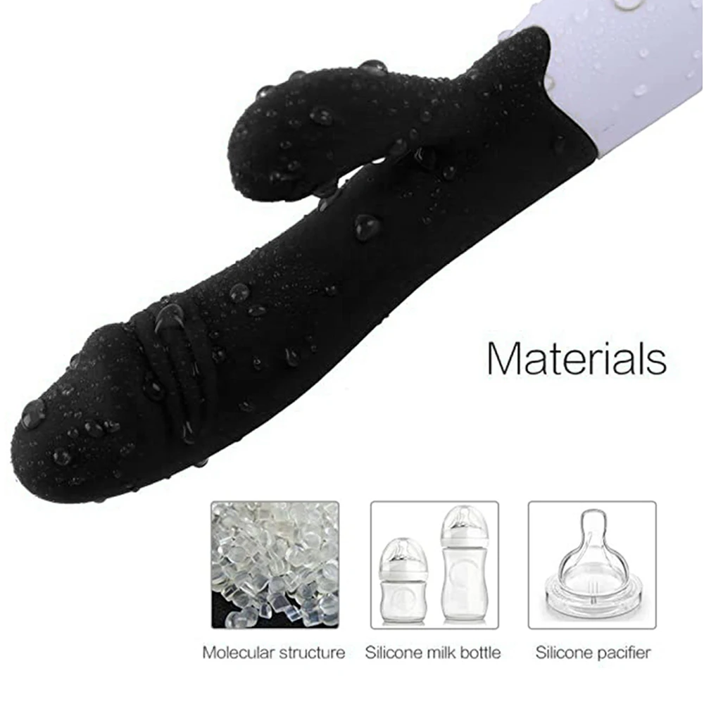 Rabbit Vibrator Powerful for Women Clitoris Stimulator G Spot Silicone Dildo Massage Sex Toys Adult_voghion.com