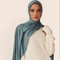 80*180cm Hijab Jersey 2025 Maxi Big Size Scarf For Muslim Women Headscarf Ladies Headwraps Pashmina Hijab Muslim Fashion Islamic