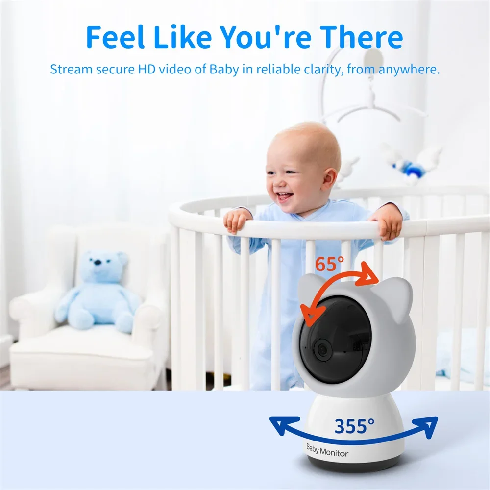 5 Inch Wifi Baby Monitor HD LCD Babyphone Video Baby Camera Nanny Mobile Phone APP Control PTZ Lullabies For New Born wireless baby monitor video baby monitor