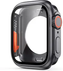 Premium Hard PC Bumper Case with Screen Protector for Apple Watch - Ultra Durable Front & Rear Protection (Original-black)