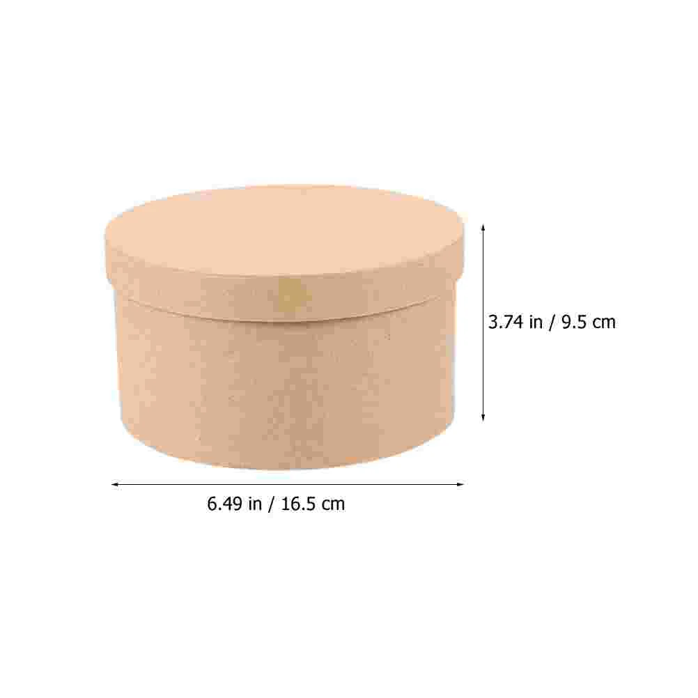 

Gift Box With Lid Round Shaped Box Jewelry Storage Box Chocolate Flowers Packing Box Kraft Paper Gift Box Packaging Carrier