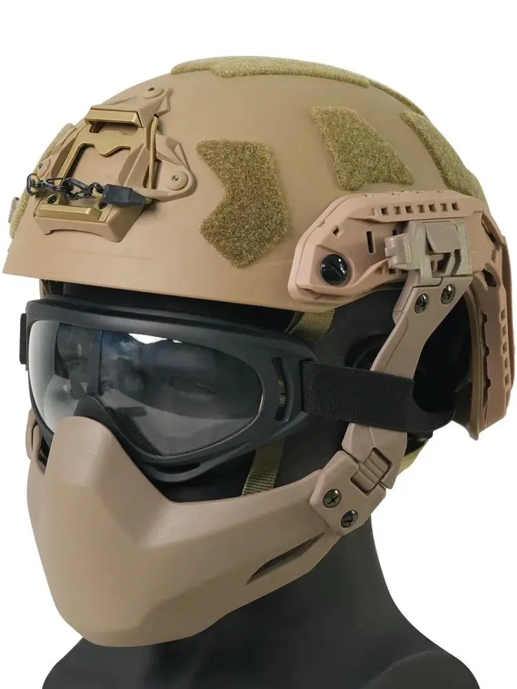BOOIU Klappbare taktische Gesichtsmaske, winddicht, staubdicht, für Outdoor-Training, realistische CS Airsoft Paintball-Spiele – Detail 6