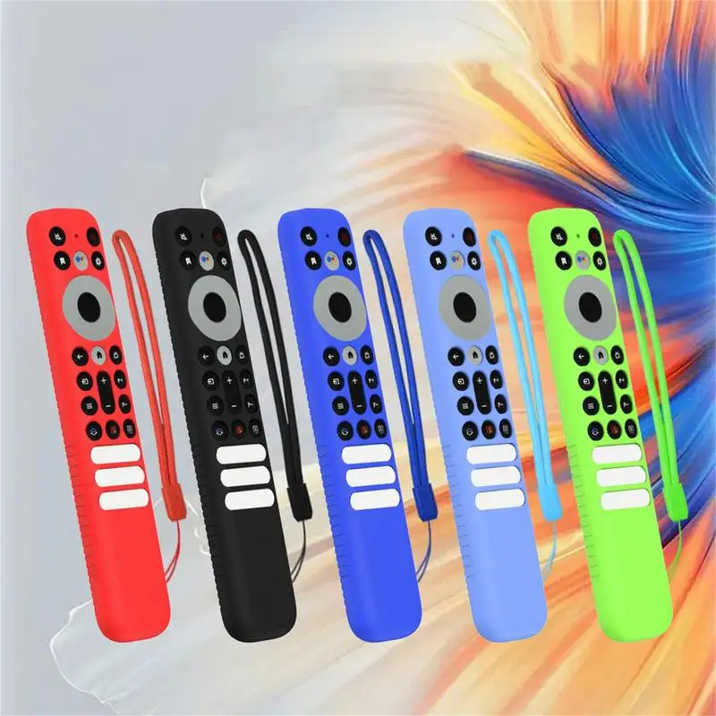 

High Quality Silicone Case For TCLs RC902V TV Remote Control Cover Waterproof Dust Protective Storage Accessories With Lanyard