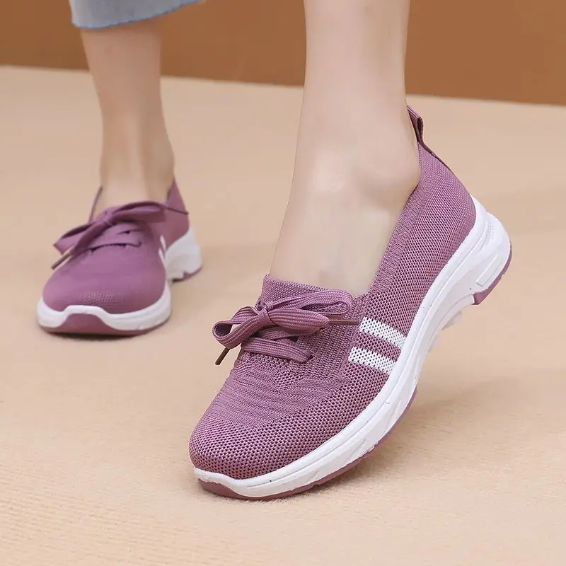 Autumn Lace Up Breathable Woman Footwear Comfortable and Elegant Casual Sneakers Aesthetic Light Walking Shoes for Ladies