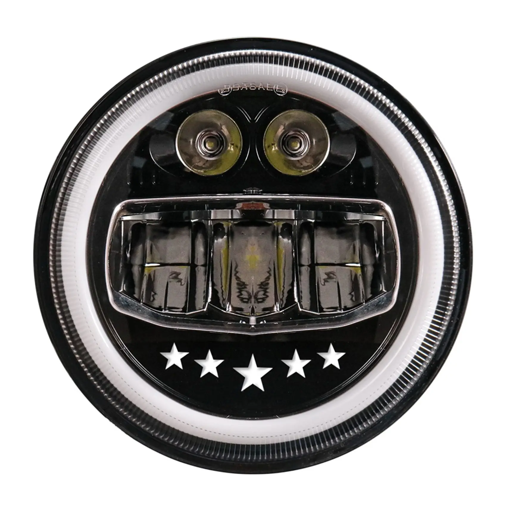 

7 Inch LED Headlight 49W 32W Hi/Low Beam Round 7 Inch Headlights Halo Ring Amber Angel Eye for Motorcycle Headlight