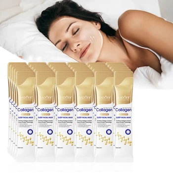 30pcs SADOER Collagen Sleeping Facial Masks Face skincare Moisturizing Brightening Firming Hydrating Face Mask Facial Skin Care 1