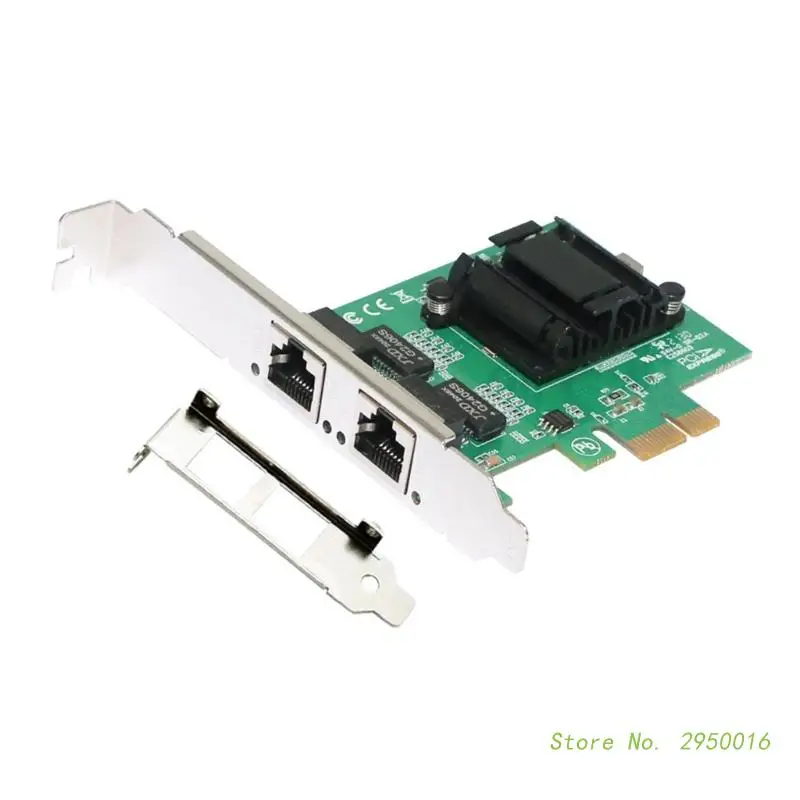 

High Speed PCIe X4 Gigabit Dual Port Server Network 2xRJ45 Port Lan Adapter Card 10/100/1000M Ethernet Controller